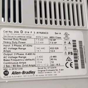 NEW Allen-Bradley 20AD014F3AYNANC0 /A PowerFlex 70 AC Drive 10Hp 7.5kW +Warranty - Image 9