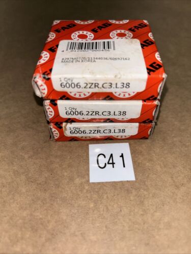 (3) FAG DEEP GROOVE BALL BEARING 6006.2ZR.C3.L38 Fast Shipping! + Warranty Main Image