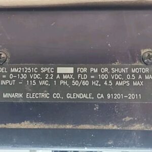 *PREOWNED* Minarik MM21251C MotorMaster 20000 Series Speed Control + Warranty! - Image 6