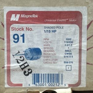 NEW OPEN BOX- Magnetek 1/15Hp Universal Electric Motor 115/230V 2/1A JB1R048N - Image 2