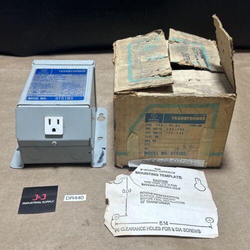 NEW- GE 9T51B5 Dry-Type Transformer Type-QB 240/480V 120/240V .150KVA 60Hz 🇺🇸 Main Image