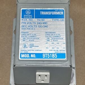 NEW- GE 9T51B5 Dry-Type Transformer Type-QB 240/480V 120/240V .150KVA 60Hz 🇺🇸 - Image 3