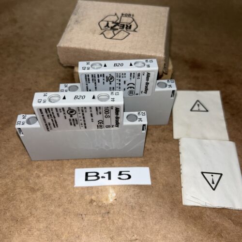 (2) ALLEN BRADLEY 100-S SERIES B AUXILIARY CONTACT BLOCKS FAST SHIPPING! Main Image