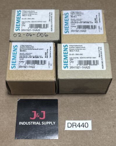 (4) NEW IN BOX- Siemens 3RH1921-1HA22 Auxiliary Switch Blocks || WARRANTY 🇺🇸 Main Image