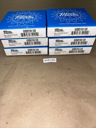 (6)Martin Ball Bearing Idler Sprockets 50BB15H-5/8 NIB Fast Shipping! + Warranty Main Image