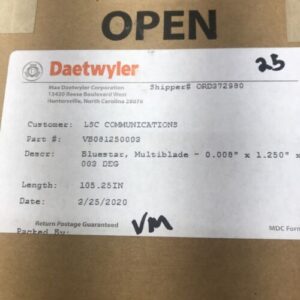 **NEW DAETWYLER VB081250003 BLUESTAR,MULTIBLADE -0.008”X 1.250”X 003 DEG# - Image 3