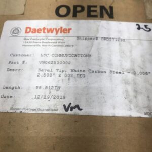 **USED DAETWYLER BEVEL TIP ,WHITE CARBON STEEL -0.006”X 2.500”X 003 DEG# - Image 3