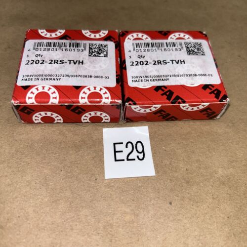 (2) FAG 2202 2RS TVH SELF ALIGNING BALL BEARINGS NIB FAST SHIPPING! + WARRANTY Main Image