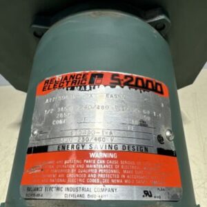 *USED* Reliance Electric Duty Master Motor w/Blower Frame EA56C 1/2HP S2000 - Image 5