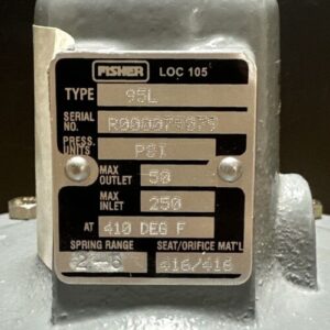 NEW NO BOX- Fisher Controls Type 95L In-250PSI Out-50PSI @410°F 2-6 Spring Range - Image 3