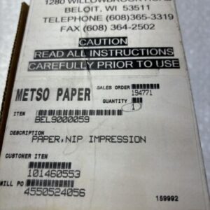 **METSO PAPER BEL900059 NEW IN BOX NIP IMPRESSION PAPER FAST SHIPPING # - Image 5