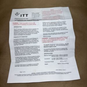 ITT Fluid Technology Conoflow Filter Regulator GH20XTKEXBXG 1/4" NIB + Warranty - Image 5