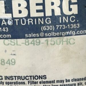 SOLBERG CSL-849-150HC HOUSING & FILTER ELEMENT FAST SHIPPING! + WARRANTY - Image 2