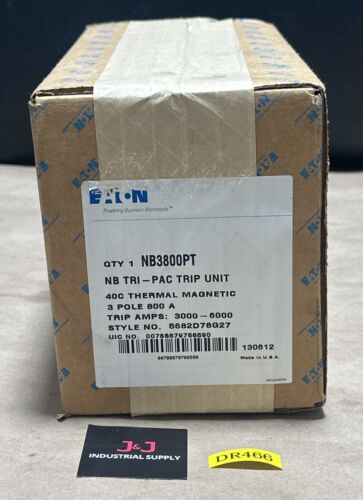 FACTORY SEALED- Eaton NB3800PT NB TRI-PAC Trip Unit 3P 800A, Trip Amps 3000-6000 Main Image