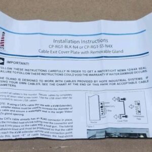 *NEW* Hope HIS CP-RG1-BLK-N4 Black Monitor Cable Exit Cover Plate + Warranty! - Image 8