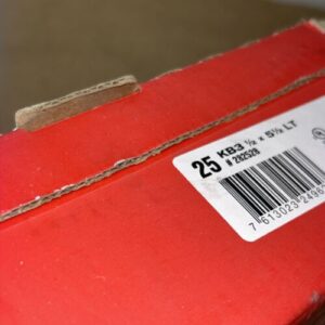 1 Box of 25 NEW Hilti 1/2" x 5-1/2" LT 282528 New In Sealed Box + Warranty - Image 4