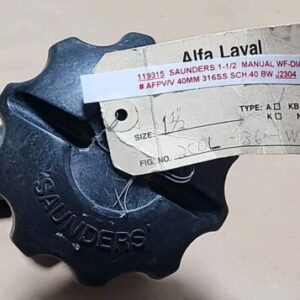 *NEW* Saunders Alfa Laval 119315 Manual Diaphragm Valve 1-1/2" 316SS + Warranty! - Image 4