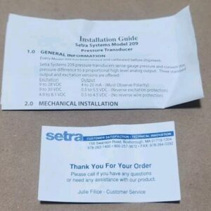 *NEW* Setra 2091200PG2M2710 Pressure Transducer 0-200Psig 9-30Vdc + Warranty! - Image 9