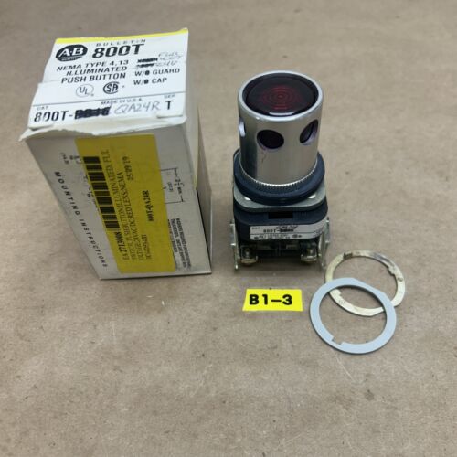 Allen-Bradley 800T-QA24 Momentary Push Button illuminated Red Fast Shipping! Main Image