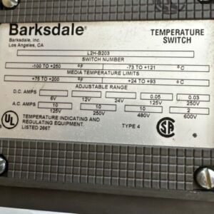 New Barksdale Temperature Switch L2H-B203 Warranty Fast Shipping 🇺🇸 - Image 4