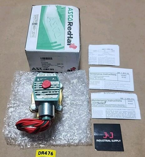 *NEW* Asco 8210G009 Brass Solenoid Valve 3/4" Pipe 110/120V 50/60Hz + Warranty! Main Image