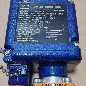 *NEW SURPLUS* ITT Neo-Dyn 200P16C3 Adjustable Pressure Switch 250Vac + Warranty! - Image 3