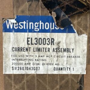 NEW OPEN BOX- Westinghouse EL3003R Current Limiter Style- 2607D43G07 3A 600V - Image 2