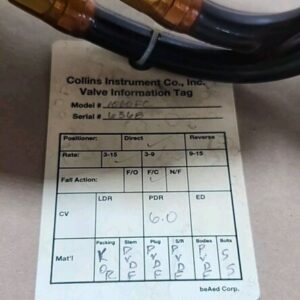 *NEW* Collins Instrument 1060-1-839P01-D5C-6.0P-KSXX 1” Plastic Control Valve - Image 14