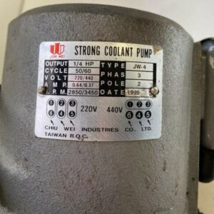 JOR WEI STRONG COOLANT PUMP TYPE JW-4 1/4HP 220/440V 3PH Warranty! - Image 2