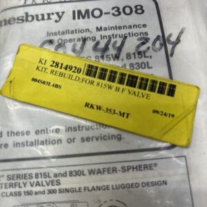**New Jamesbury RKW-353-MT Valve Rebuild Kit IMO-308 Fast Shipping &Warranty# - Image 2