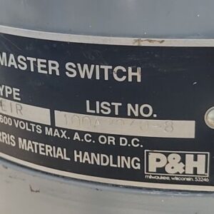 *NEW SURPLUS* P&H 100A2940-8 Type EIR Master Switch 600Vac/Vdc 🇺🇸 + Warranty! - Image 3
