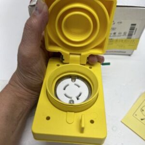 (2) DANIEL WOODHEAD 67W76 WATERTITE FLIP LID FEMALE RECEPTACLE 20A 3Phase 480V - Image 4