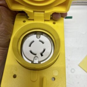 (2) DANIEL WOODHEAD 67W76 WATERTITE FLIP LID FEMALE RECEPTACLE 20A 3Phase 480V - Image 5