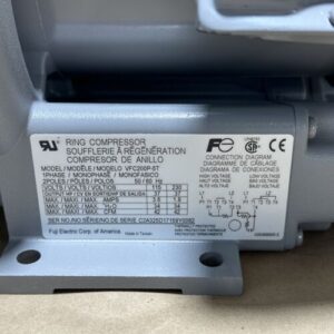 NEW FUJI ELECTRIC VFC200P-5T Regenerative Blower 115/230V, .37Hp, 34β H2O, 42CFM - Image 6