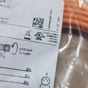 *FACTORY SEALED* Ifm ADOGF030VAS0010E03 Connecting Cable 50Vac 60Vdc + Warranty! - Image 4