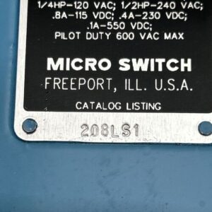 Micro Switch 208LS1 Precision Limit Switch NNB Fast Shipping!+ Warranty - Image 2