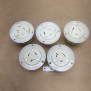 (5) Leviton L7-20 Locking Flanged Outlet Receptacles 20A NNB - Image 1