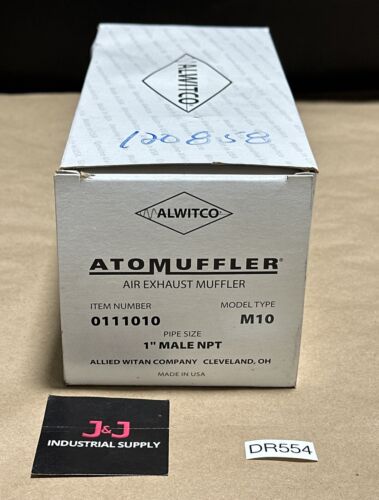 NEW IN BOX- ALWITCO ATOMUFFLER Air Exhaust Muffler 0111010 M10 1β Male NPT πΊπΈ Main Image