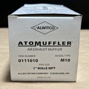 NEW IN BOX- ALWITCO ATOMUFFLER Air Exhaust Muffler 0111010 M10 1β Male NPT πΊπΈ - Image 2