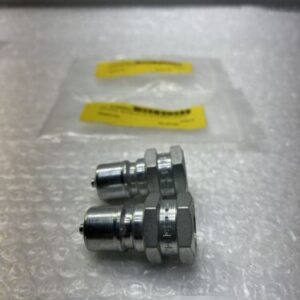 ** New Parker H3-63-T8 3/4" Quick Disconnect Hydraulic Fitting Nipple (Qty 2) # - Image 1