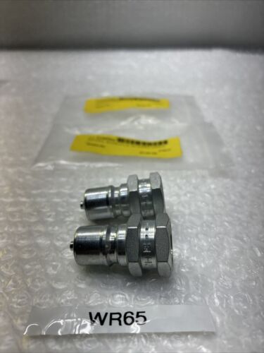 ** New Parker H3-63-T8 3/4" Quick Disconnect Hydraulic Fitting Nipple (Qty 2) # Main Image