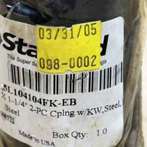 Stafford Mfg 5L104104FK-EB 1 1/4 x 1 1/4" 2pc. Cplng. W/ KW Steel Fast Shipping - Image 3