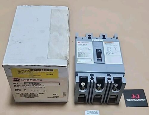 *NEW* Cutler-Hammer HFB3070L Circuit Breaker 3-Pole 70A 600Vac 40°C + Warranty! Main Image