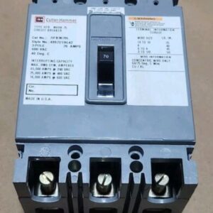 *NEW* Cutler-Hammer HFB3070L Circuit Breaker 3-Pole 70A 600Vac 40°C + Warranty! - Image 2