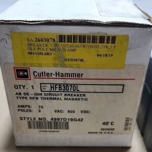 *NEW* Cutler-Hammer HFB3070L Circuit Breaker 3-Pole 70A 600Vac 40°C + Warranty! - Image 10