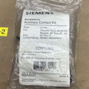 (2) SIEMENS 49AB01 AUXILIARY CONTACT KIT NNB Fast Shipping + Warranty - Image 4