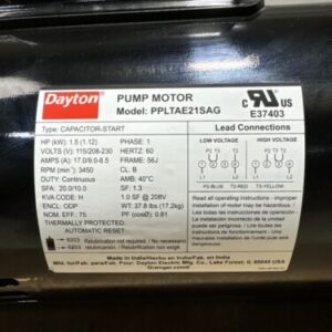 *NEW* Dayton 4UA71A Self Priming Centrifugal Pump 1.5HP 115/208-230 Pump Motor - Image 4