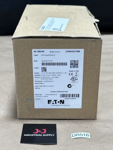 NEW - Eaton MMX34AA5D6F0-0 Adjustable Frequency AC Drive 2.2kW:400V / 3HP:480V Main Image