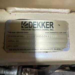 Dekker VMXVFD0553KA1-00 Vacuum Pump System 🇺🇸 - Image 5