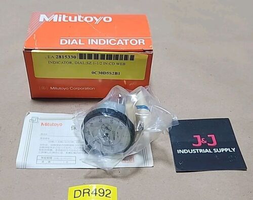*NEW SURPLUS* Mitutoyo 1160 Dial Indicator 0.01mm-5mm 1-1/2" Face + Warranty! Main Image